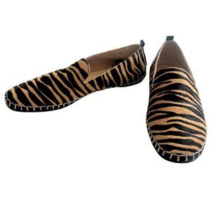 Talbots Tan/Black Calf Hair Flats 6M